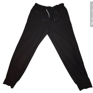 Cuddl Duds Black ClimateRight 5 Pocket Drawstring Jogger Scrubs Size Large